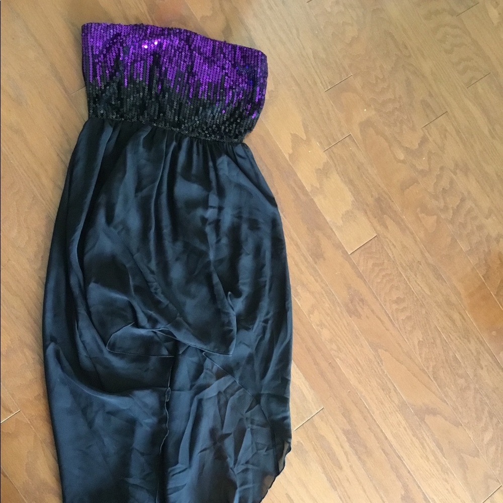 Purple evening dress